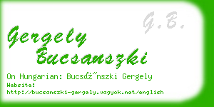 gergely bucsanszki business card